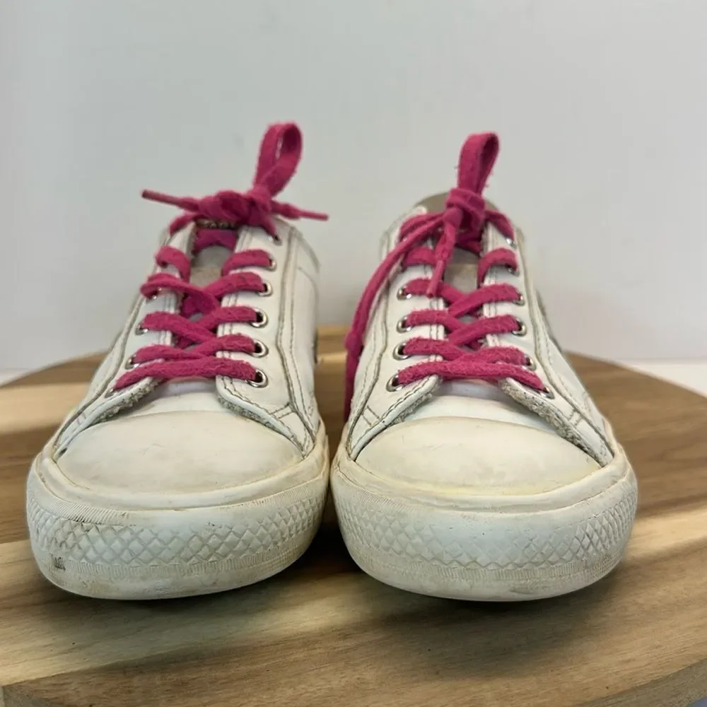 VINTAGE HAVANA Letty Sneakers Shoes White Silver Hot Pink Women's 7